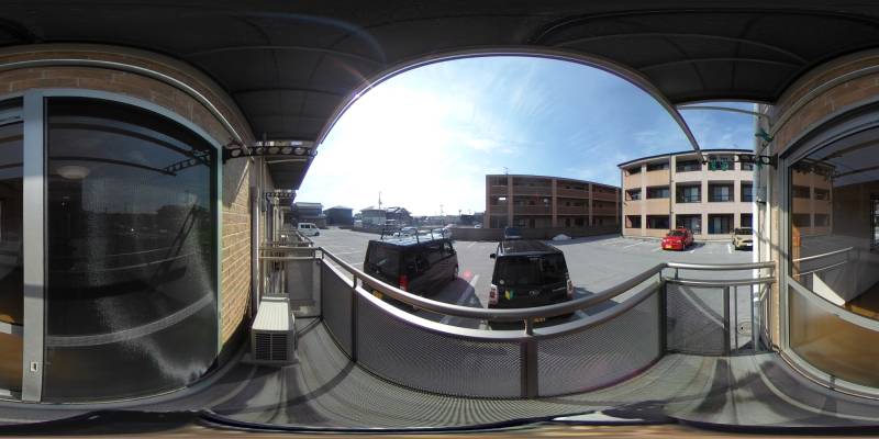 パノラマ画像バルコニー