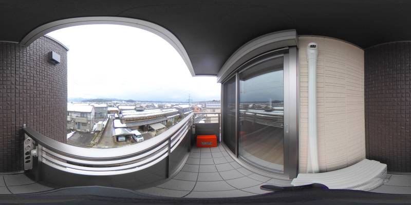 パノラマ画像バルコニー