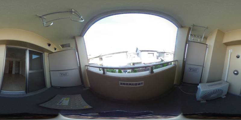 パノラマ画像バルコニー