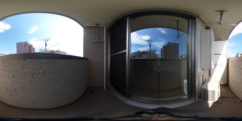 パノラマ画像バルコニー