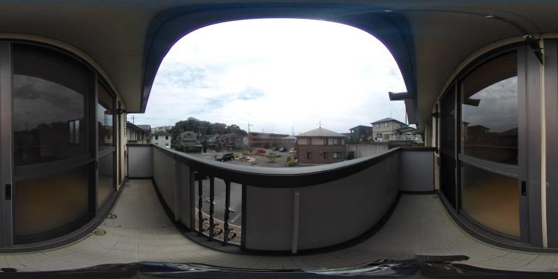 パノラマ画像バルコニー