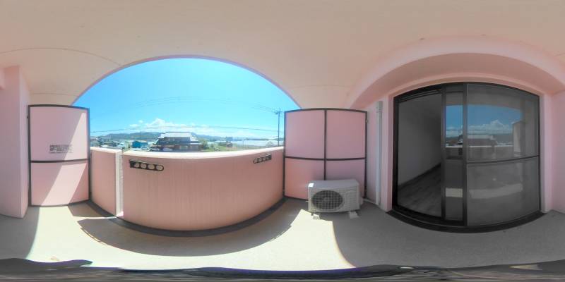 パノラマ画像バルコニー