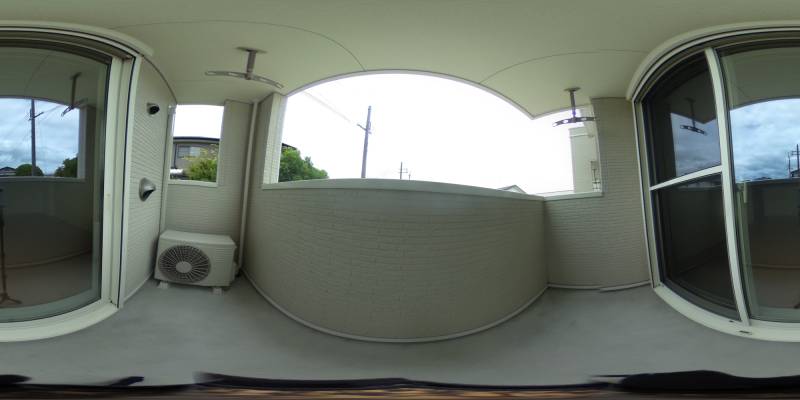 パノラマ画像バルコニー