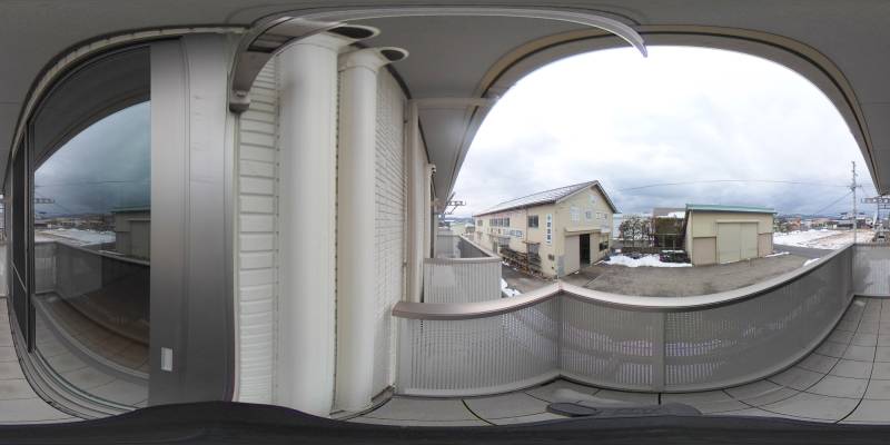 パノラマ画像バルコニー