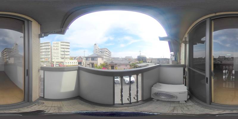 パノラマ画像バルコニー