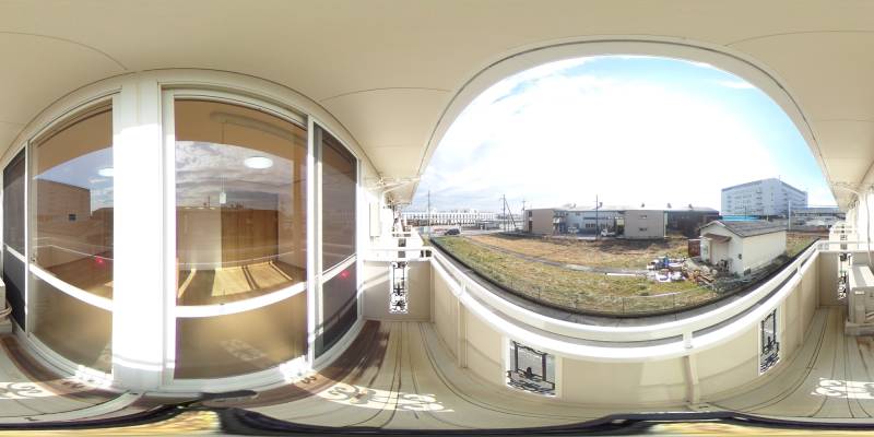 パノラマ画像バルコニー