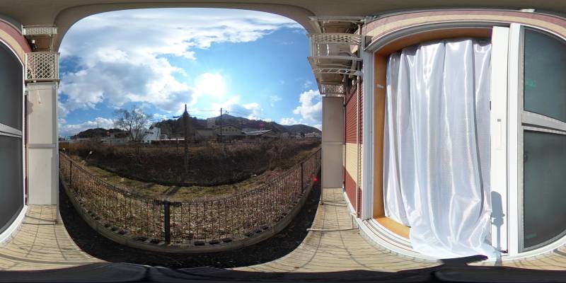 パノラマ画像バルコニー