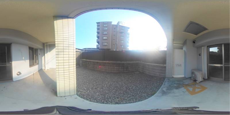 パノラマ画像庭