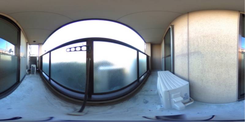 パノラマ画像バルコニー