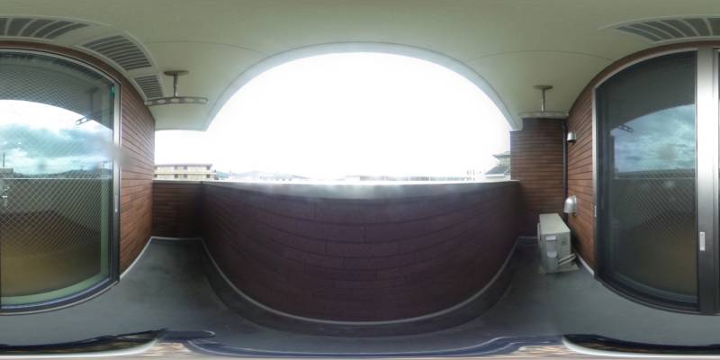 パノラマ画像バルコニー