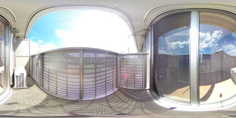 パノラマ画像バルコニー