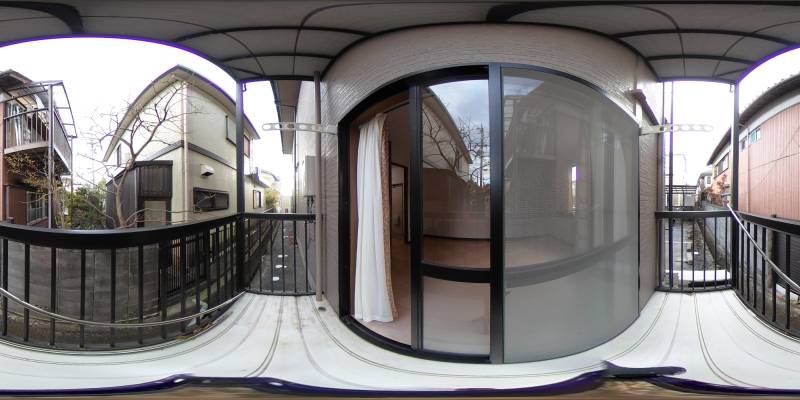 パノラマ画像バルコニー