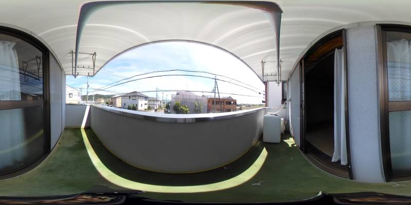 パノラマ画像バルコニー