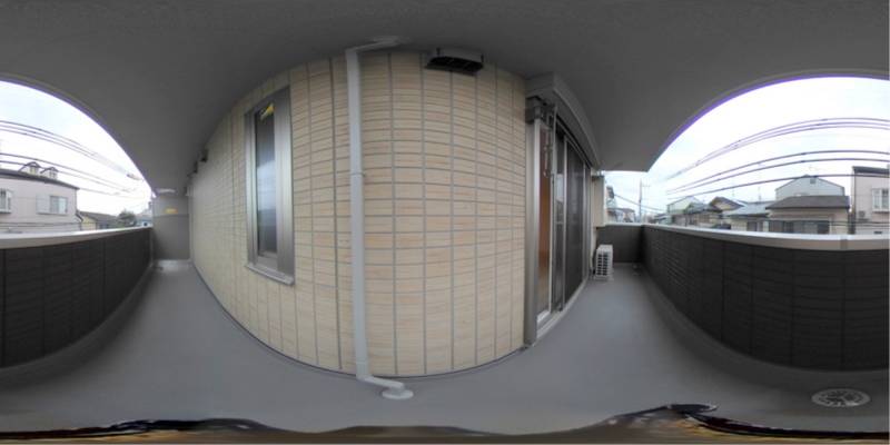 パノラマ画像バルコニー