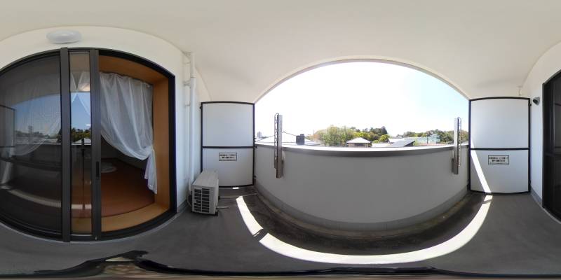 パノラマ画像バルコニー