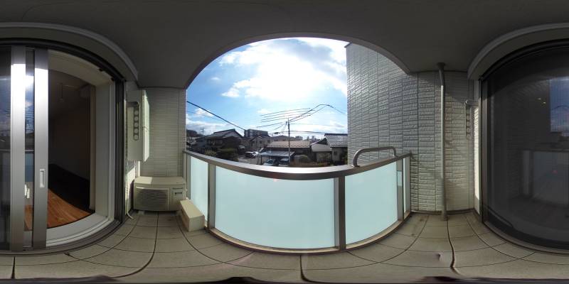 パノラマ画像バルコニー