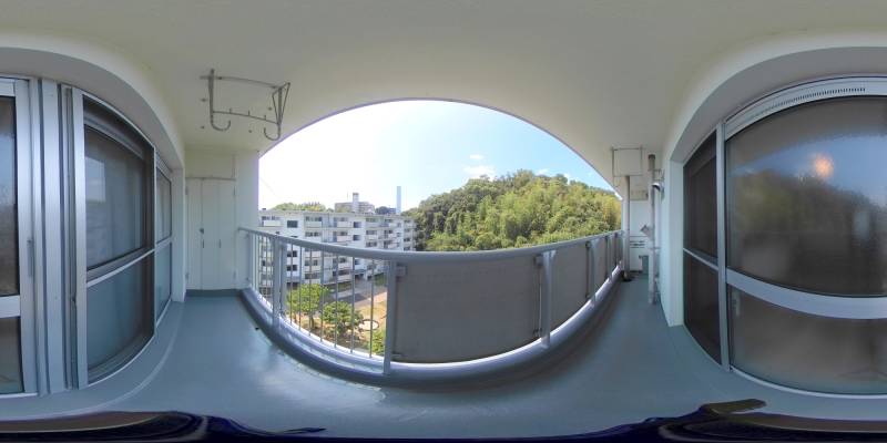 パノラマ画像バルコニー