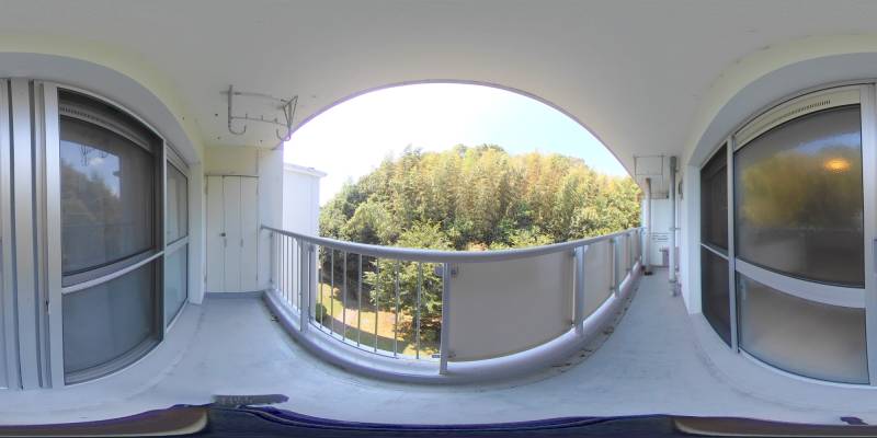 パノラマ画像バルコニー