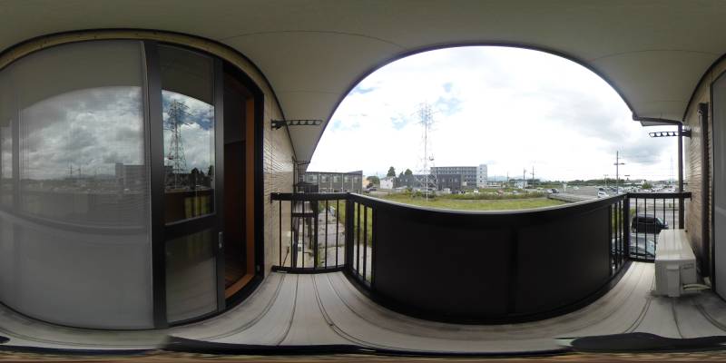 パノラマ画像バルコニー