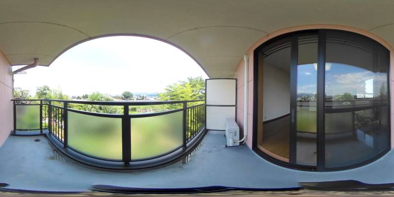 パノラマ画像バルコニー