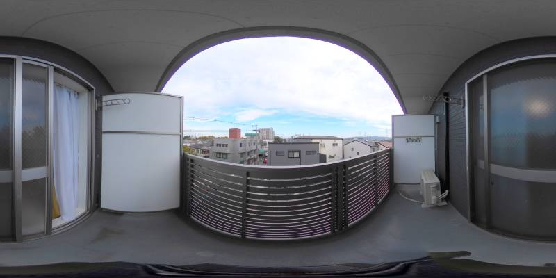 パノラマ画像バルコニー