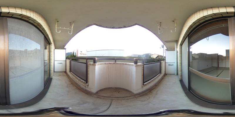 パノラマ画像バルコニー