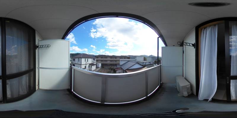 パノラマ画像バルコニー