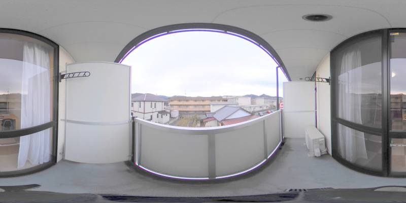 パノラマ画像バルコニー