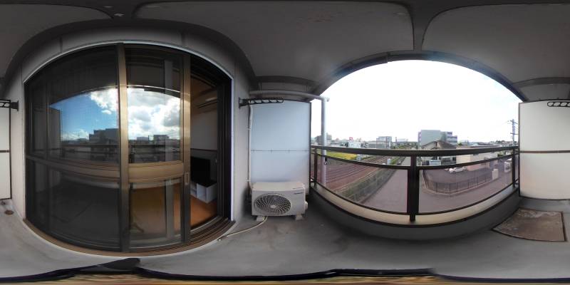 パノラマ画像バルコニー