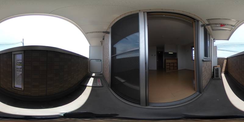 パノラマ画像バルコニー