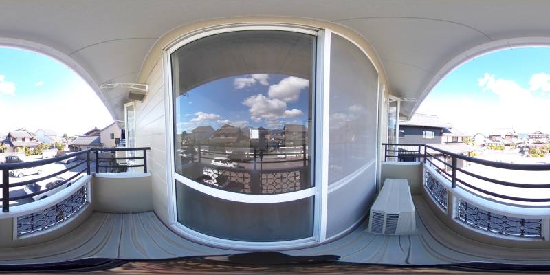 パノラマ画像バルコニー