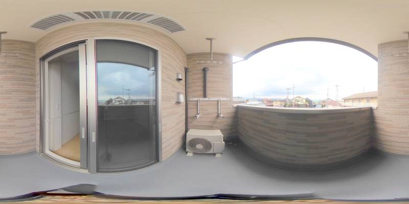 パノラマ画像バルコニー