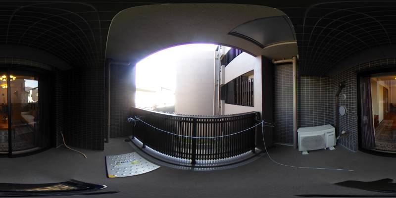 パノラマ画像バルコニー