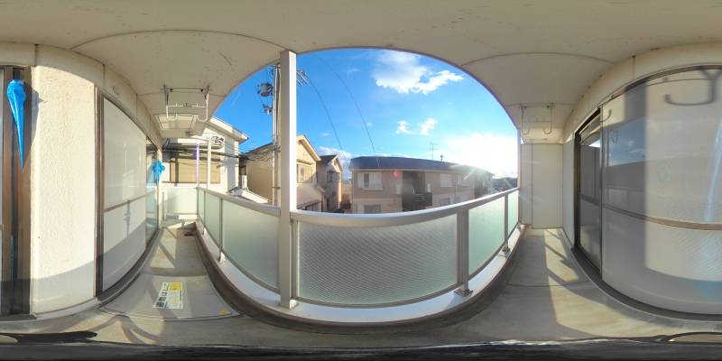 パノラマ画像バルコニー