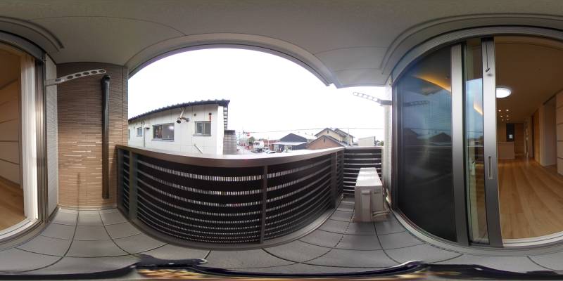 パノラマ画像バルコニー