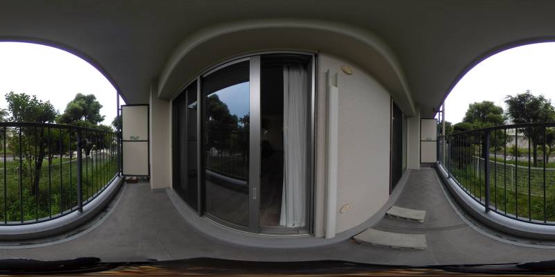 パノラマ画像バルコニー