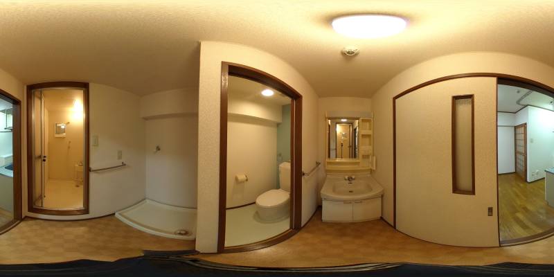 パノラマ画像洗面所