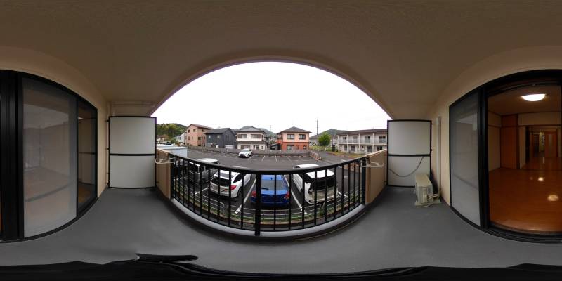 パノラマ画像バルコニー