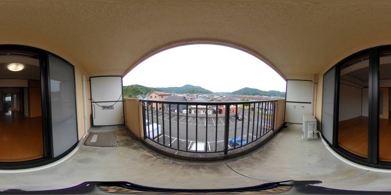 パノラマ画像バルコニー