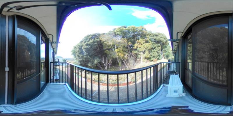 パノラマ画像バルコニー