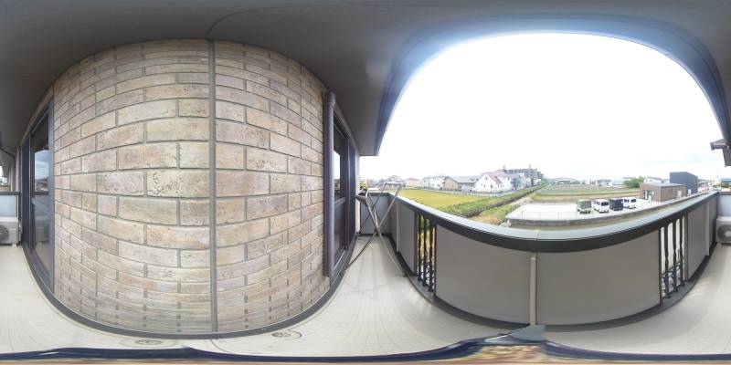 パノラマ画像バルコニー