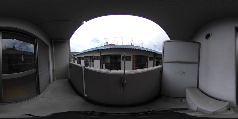 パノラマ画像バルコニー