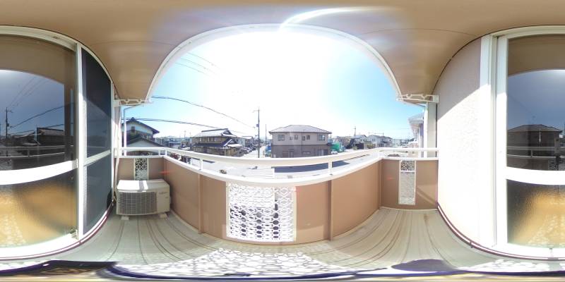 パノラマ画像バルコニー