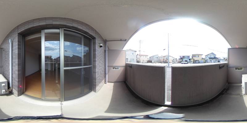 パノラマ画像バルコニー