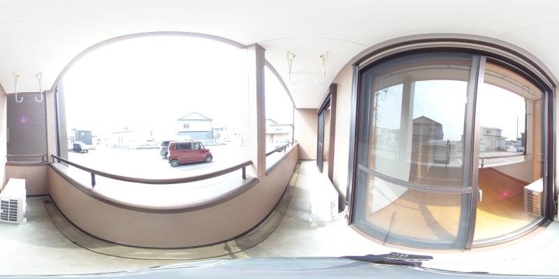 パノラマ画像バルコニー