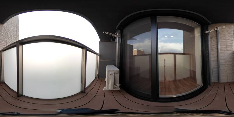 パノラマ画像バルコニー