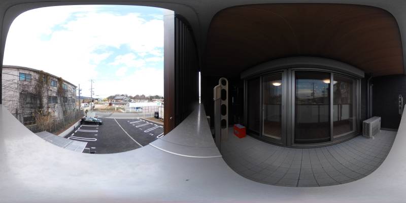 パノラマ画像バルコニー