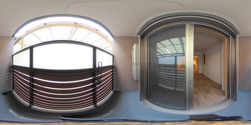 パノラマ画像バルコニー