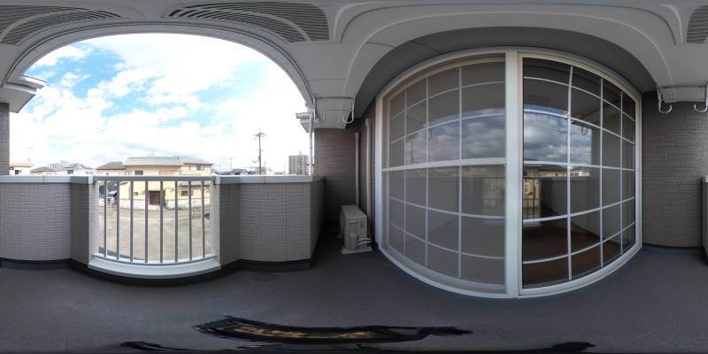 パノラマ画像バルコニー