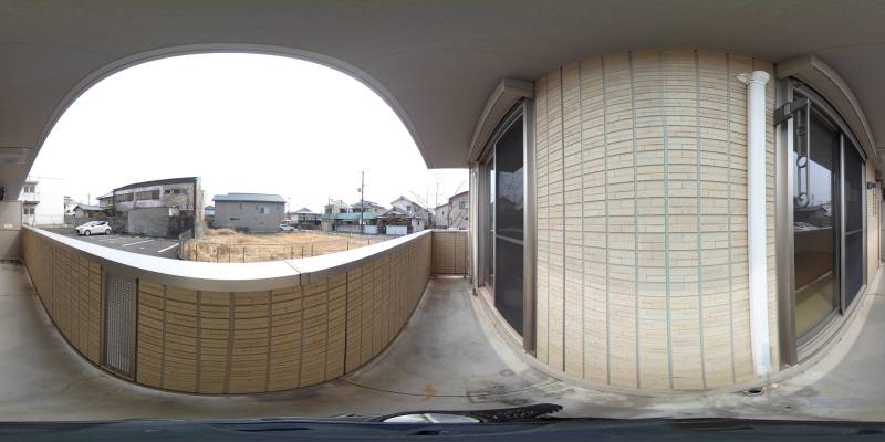 パノラマ画像バルコニー